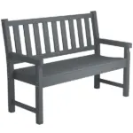 Outsunny 2-Person Garden Bench, HDPE Outdoor Bench with 530 lb Capacity, Curved Seat for Backyard, Park, Porch, Lawn, Gray - Image 11