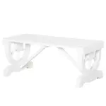 2-Person Garden Bench Outdoor Wagon Wheel Porch Bench for Backyard, Patio, Garden White - Image 11