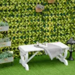 2-Person Garden Bench Outdoor Wagon Wheel Porch Bench for Backyard, Patio, Garden White - Image 10