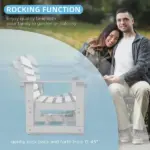 2-Person HDPE Glider Bench with Slatted Design and Smooth Motion in Pure White - Image 5