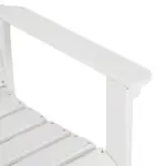 2-Person HDPE Glider Bench with Slatted Design and Smooth Motion in Pure White - Image 8