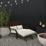 2 Person Patio Wicker Adirondack Chair, High-Back Fire Pit Chair with Cushions, Cream White - Image 2