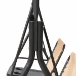 2-Person Porch Swing with Canopy Beige Covered Patio Swing Pivot Storage Table Cup Holder - Image 8