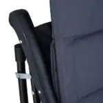 Outsunny 2 Piece Outdoor Patio Rocking Chair Set, Armrests, Padded Seat and Backrest, Navy Blue and Gray - Image 9