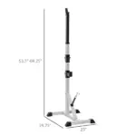 Soozier 2-Piece Pair Steel Height Adjustable Barbell stand, Home Gym Squat Rack and Bench Press, Home weightlifting equipment - Image 3