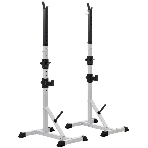 2-piece-pair-steel-height-adjustable-barbell-stand-home-gym-squat-rack-and-bench-press-home-weightlifting-equipment.webp Soozier 2-Piece Pair Steel Height Adjustable Barbell stand, Home Gym Squat Rack and Bench Press, Home weightlifting equipment - Image 1