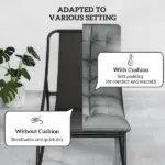Outsunny 2 Pieces Outdoor Patio Rocking Chairs, Rocking Porch Chairs with Mesh Deep Seats for Indoor, Porch, Balcony, Dark Gray - Image 5