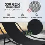 Outsunny 2 Pieces Outdoor Patio Rocking Chairs, Rocking Porch Chairs with Mesh Deep Seats for Indoor, Porch, Balcony, Dark Gray - Image 6