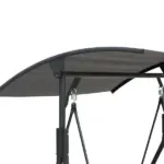 Outsunny 2-Seat Outdoor Porch Swing, with Pivot Storage Table, Adjustable Tilt Canopy, Anti-Slip Foot Pad, Breathable Mesh Seat, Grey - Image 9
