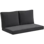 Outsunny 2 Seat Patio Furniture Cushions, Thick Outdoor Loveseat Cushion Set with Removable Cover, 46x26x5 in, Black - Image 11