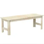 2-Seat Wood Garden Bench, Patio Bench Outdoor Bench with Slatted Seat, Backless Front Porch Bench for Park, Garden, Poolside, Deck, Nature Wood - Image 11