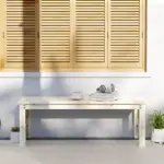 2-Seat Wood Garden Bench, Patio Bench Outdoor Bench with Slatted Seat, Backless Front Porch Bench for Park, Garden, Poolside, Deck, Nature Wood - Image 7