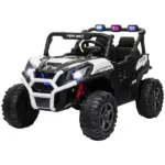 Qaba 2 Seater 24V Kids Electric Car with Remote Control, 3 Speed, LED Lights, Music, Horn, Spring Suspension, Slow Start, White