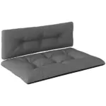 Outsunny 2 Seater Pallet Cushions Outdoor 3.9 Inch Thick Replacement Cushions - Tufted Design for Garden, Patio, Black - Image 11
