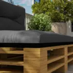 Outsunny 2 Seater Pallet Cushions Outdoor 3.9 Inch Thick Replacement Cushions - Tufted Design for Garden, Patio, Black - Image 9