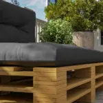 Outsunny 2 Seater Pallet Cushions Outdoor 3.9" Thick Replacement Cushions - Tufted Design for Garden, Patio, Dark Gray - Image 9