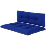 Outsunny 2 Seater Pallet Cushions Outdoor 3.9 Inch Thick Replacement Cushions - Tufted Design for Garden, Patio, Navy Blue - Image 12
