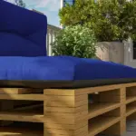 Outsunny 2 Seater Pallet Cushions Outdoor 3.9 Inch Thick Replacement Cushions - Tufted Design for Garden, Patio, Navy Blue - Image 9