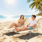 2 Tanning Chairs with Face Hole, 5-Level Adjustable Outdoor Chaise Lounge Chair with Pillow for Beach, Pool, Beige - Image 10