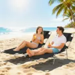 2 Tanning Chairs with Face Hole, 5-Level Adjustable Outdoor Chaise Lounge Chair with Pillow for Beach, Pool, Black - Image 10