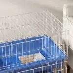 PawHut 2-Tier Guinea Pig Cage, Ferret Cage, Chinchilla Cage, Small Animal Cage Indoor with Dish and Bottle, 2 Doors, Deep Bottoms, Ramp, 28", Blue - Image 10