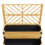 Outsunny 2 Tier Raised Garden Bed with Trellis, Wooden Elevated Planter Box with Legs and Metal Corners, for Vegetables, Flowers, Herbs, Natural - Image 9