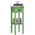 HOMCOM 2-Tier Side Table with Drawer and Shelf, End Table for Living Room and Hallway, Green - Image 11