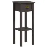 HOMCOM 2-Tier Side Table with Drawer Shelf, End Table for Living Room Hallway, Coffee - Image 12