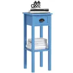 2-Tier Side Table with Drawer Shelf, End Table for Living Room Hallway, Light Blue - Image 11