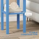 2-Tier Side Table with Drawer Shelf, End Table for Living Room Hallway, Light Blue - Image 5