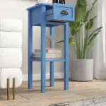 2-Tier Side Table with Drawer Shelf, End Table for Living Room Hallway, Light Blue - Image 8