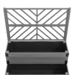 Outsunny 2-Tier Wooden Garden Box, with Legs and Metal Corners, Drainage Holes, Solid Wood for Vegetables, Flowers, Herbs, Gray - Image 9