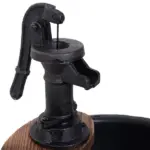 2-Tier Wooden Water Pump Fountain with Flower Box Base Durable Design for Garden Decor - Image 8