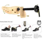 2 Pack Two Way Adjustable Wooden Shoe Stretchers for Men and Women - Image 5