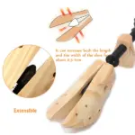 2 Pack Two Way Adjustable Wooden Shoe Stretchers for Men and Women - Image 11