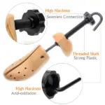 2 Pack Two Way Adjustable Wooden Shoe Stretchers for Men and Women - Image 3