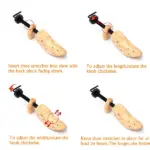 2 Pack Two Way Adjustable Wooden Shoe Stretchers for Men and Women - Image 4