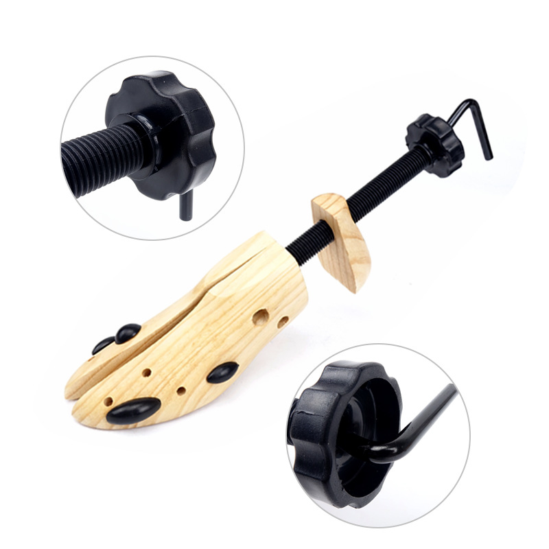 2 Pack Two Way Adjustable Wooden Shoe Stretchers for Men and Women