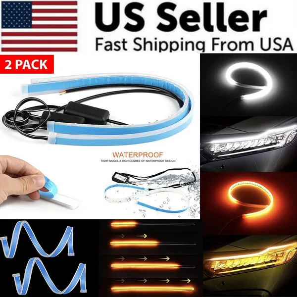 2-x-60cm-slim-amber-sequential-flexible-led-drl-turn-signal-strip-for-headlight-6.webp 2 Pack 60cm White Amber Sequential LED DRL Turn Signal Strips - Image 1