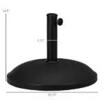 20" 55 lb Outdoor Patio Round Cement Umbrella Stand Base for the Deck or Porch with Variable Umbrella Hole - Image 3