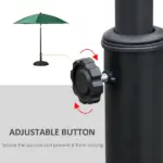 20" 55 lb Outdoor Patio Round Cement Umbrella Stand Base for the Deck or Porch with Variable Umbrella Hole - Image 6