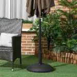 20" 55 lb Outdoor Patio Round Cement Umbrella Stand Base for the Deck or Porch with Variable Umbrella Hole - Image 9