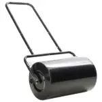 20-Inch Push/Tow Behind Lawn Roller Filled with 10 Gal Water or Sand for Flattening Sod in the Garden, Black