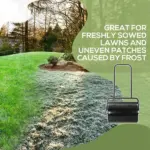 20-Inch Push/Tow Behind Lawn Roller Filled with 10 Gal Water or Sand for Flattening Sod in the Garden, Black - Image 5