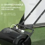 20-Inch Push/Tow Behind Lawn Roller Filled with 10 Gal Water or Sand for Flattening Sod in the Garden, Black - Image 7