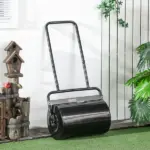 20-Inch Push/Tow Behind Lawn Roller Filled with 10 Gal Water or Sand for Flattening Sod in the Garden, Black - Image 10