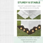 Outsunny 20' x 10' x 7' Greenhouse Replacement Walk-in PE Hot House Cover with 12 Windows Roll-Up and Zipper Door, White - Image 5