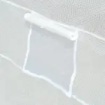 Outsunny 20' x 10' x 7' Greenhouse Replacement Walk-in PE Hot House Cover with 12 Windows Roll-Up and Zipper Door, White - Image 9