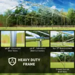 Outsunny 20' x 40' Large Outdoor Carport Canopy Party Tent with Removable Protective Sidewalls and Versatile Uses, White - Image 4