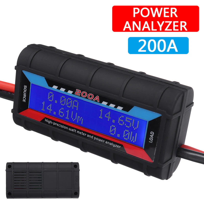 200A DC Watt Meter Power Analyzer with LCD for RC Battery and Solar